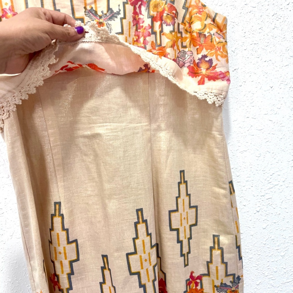 Free People "The Big Bang" sleeveless mini dress featuring a metallic Aztec 10 - Picture 5 of 9